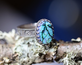 Monarch Opal Ring* Solid Sterling Silver *