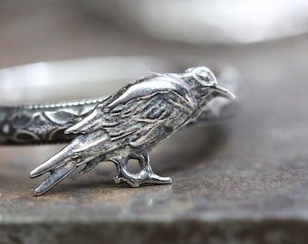Raven Ring* Stacking Ring * Solid Sterling Silver* Any Size