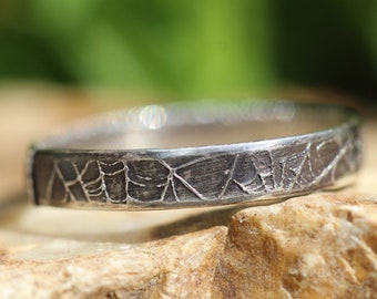 SPIDER Web Ring * sterling silver*  Any Size *spoooky Spidey ring