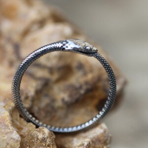 Ouroboros Ring * Solid Sterling Silver * Serpent * Jörmungandr * Stacking Ring*  Any Size