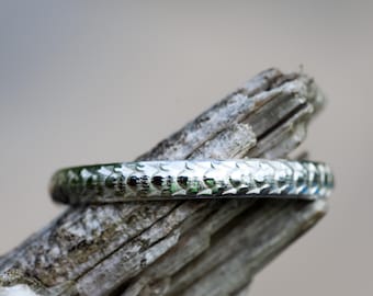 Vertebrae Ring* Stacking Band * Solid Sterling Silver * Reptile Jewelry* Any Size