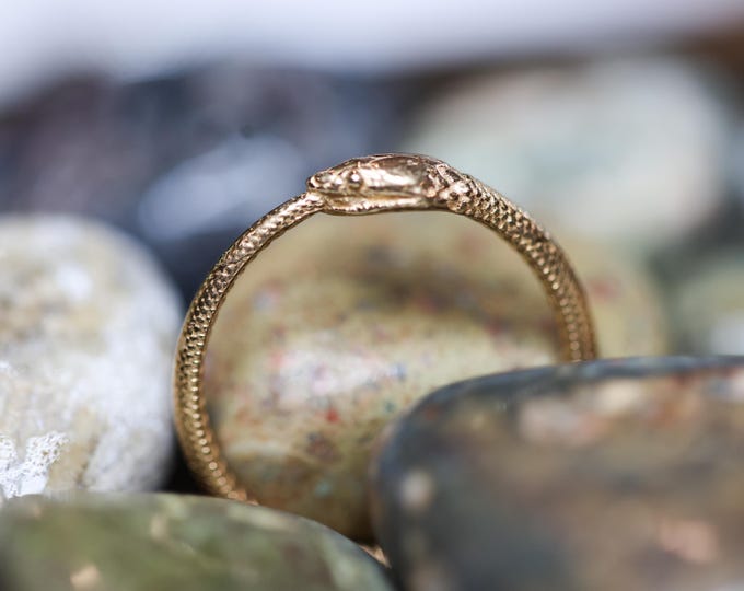 Ouroboros Snake Ring* Golden Bronze *  Jörmungandr * Serpent* Any Size