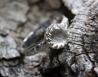 Quartz Ring * Winter Ice * Northwoods Jewelry* Sold Sterling Silver Ring* Any Size