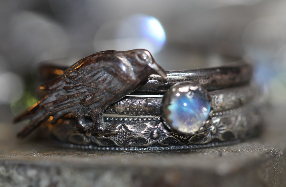 Raven Ring* Poe Jewelry * Nevermore * Solid Sterling Silver