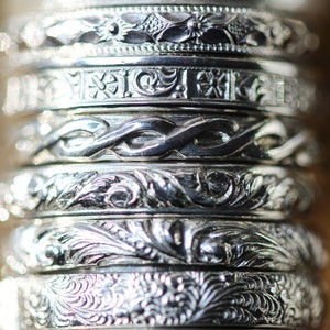 Stacking Ring* Solid Sterling Silver *  Choose Your Pattern * Single Stacker Ring * Any Size