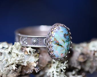 Monarch Opal Ring* Sterling Silver Constellation Band