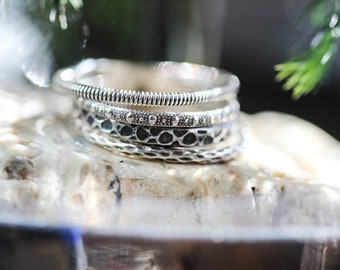 Snake Ring * Ouroboros * Solid Sterling Silver * Serpent * Pile O Snakes * Earthworm *  Jörmungandr * Stacking Rings  *  Any Size