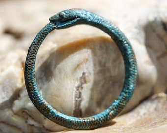 Ouroboros Ring* Snake Ring * Patinaed  Bronze * Ancient Serpent * Jörmungandr * Stacking Ring *Death And Rebirth * Kundalini  *Any Size