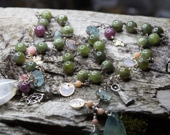 Prayer Beads * Litha Meditation Beads * Pagan  Druid Prayer Beads *Manifestation Beads * Solstice * Goddess *
