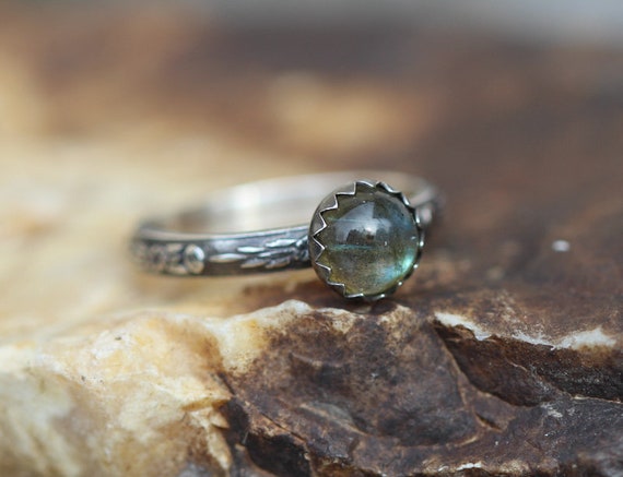 OX JEWELRY Silver Labradorite Ring 19号 OX JEWELRY（オックスジュエリー）の「Silver Labradorite Ring