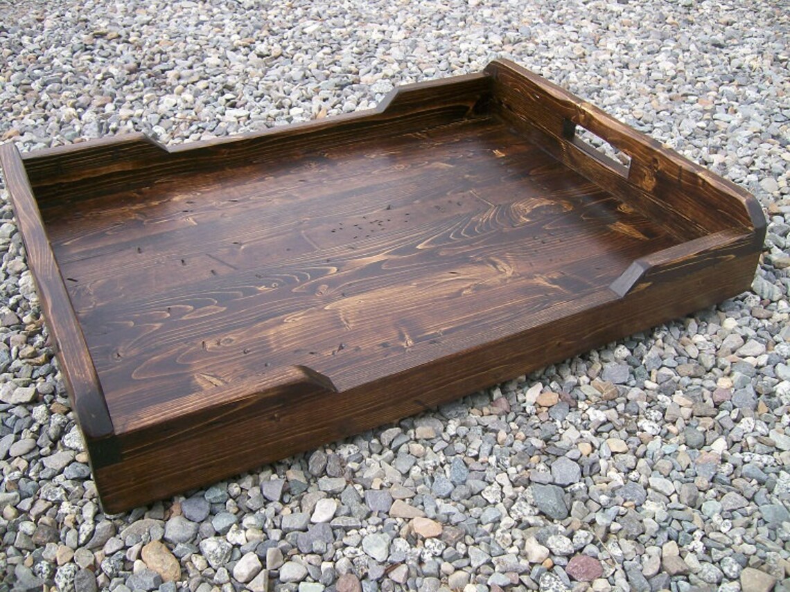 Extra Large Rustic Serving Tray Ottoman Tray 30 x 18 Etsy