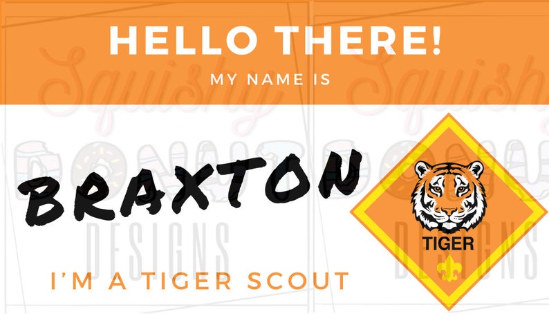 Cub Scout Name Tags Lion Tiger Bear Wolf Webelos AOL - Etsy
