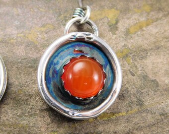 Sterling and Amber Earrings
