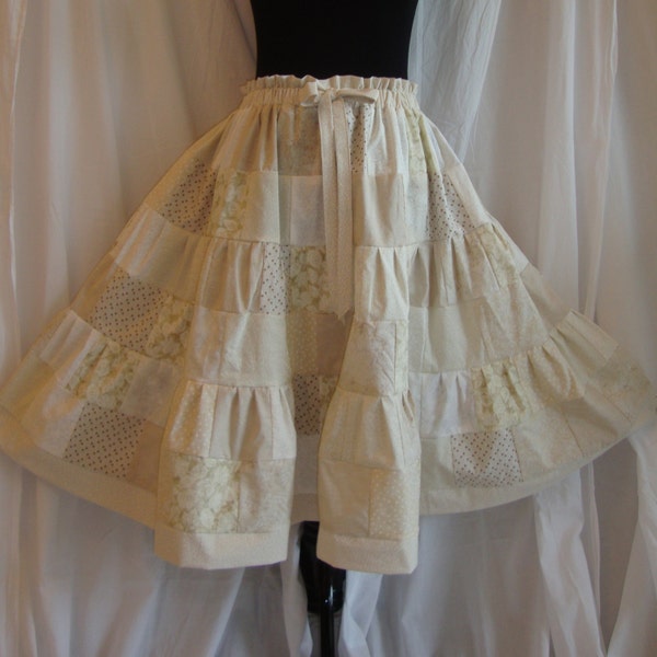 paperwhite bouquet - tiered patchwork skirt