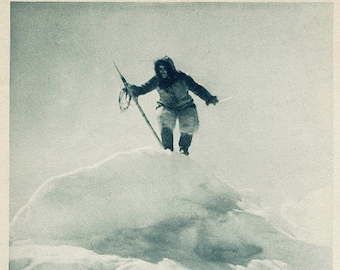 Robert Flaherty 1924 Fotograbado, Esquimal, Inuit, Nanook del Norte, Raro