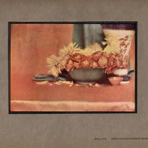 BARON ADOLF DEMEYER, Still Life, #3 1908 from an Autochrome, Pictorialism,