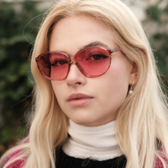 Cazal Vintage Sunglasses Pink Tinted Womens Sungla