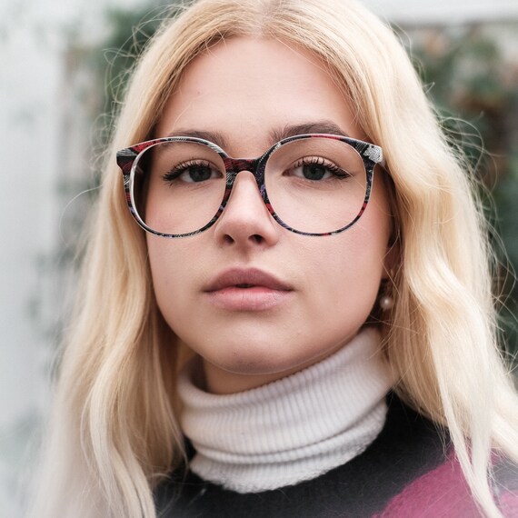 90s Glasses Frames Brulimar / Stripe Eye Glasses … - image 6