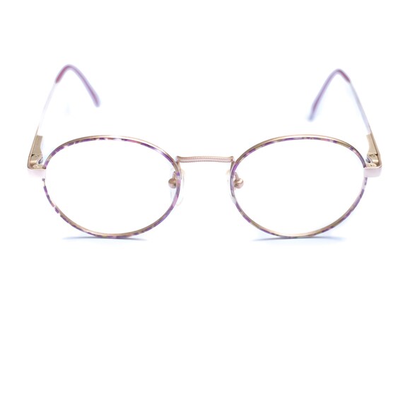 Beige Eyeglasses Round Glasses Vintage / Pastel P… - image 6