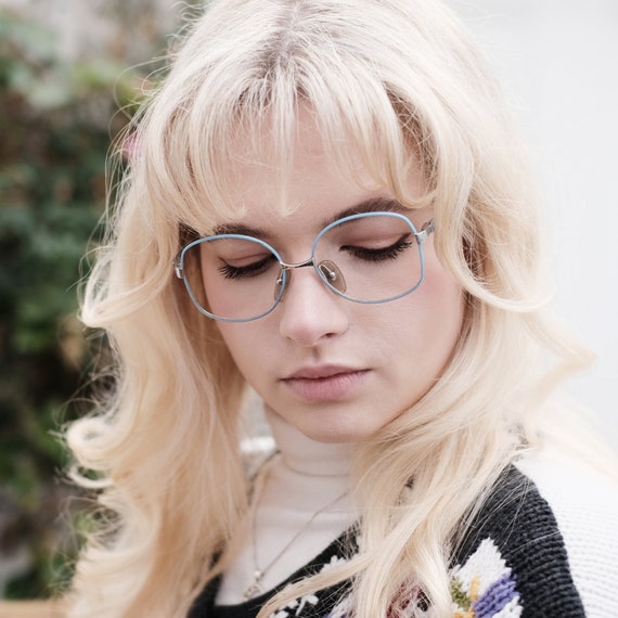 Baby Blue Vintage Glasses Frames, Vienna Line Des… - image 5