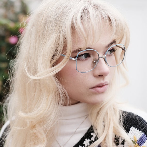 Baby Blue Vintage Glasses Frames, Vienna Line Des… - image 4