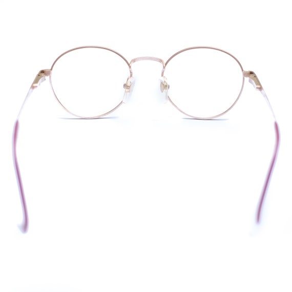Beige Eyeglasses Round Glasses Vintage / Pastel P… - image 9