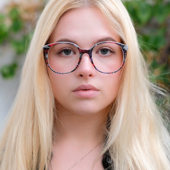 90s Glasses Frames Brulimar / Stripe Eye Glasses /