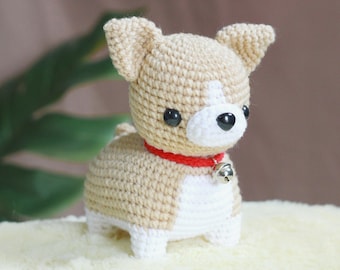 チワワ犬のあみぐるみ編み図：ぬいぐるみ（PDFパターン、英語） - Etsy