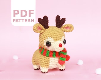 PATTERN Amigurumi Reindeer Christmas