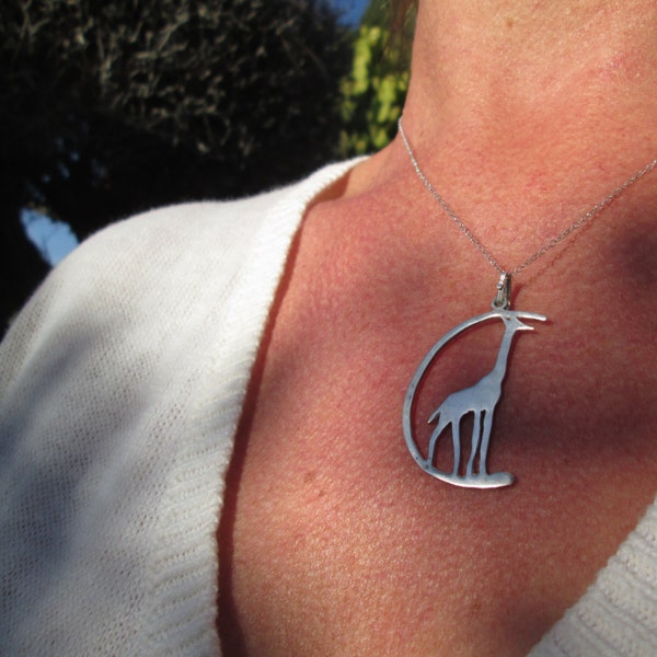 Sterling Silver Giraffe Necklace