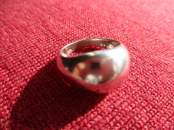 Size 6 Sterling Silver Dome Band Ring - image 1