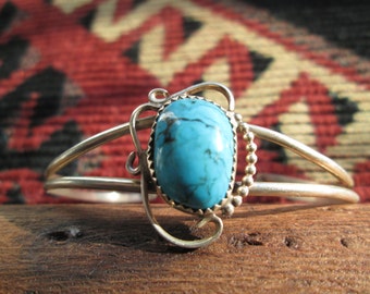 Turquoise and Sterling Cuff Bracelet