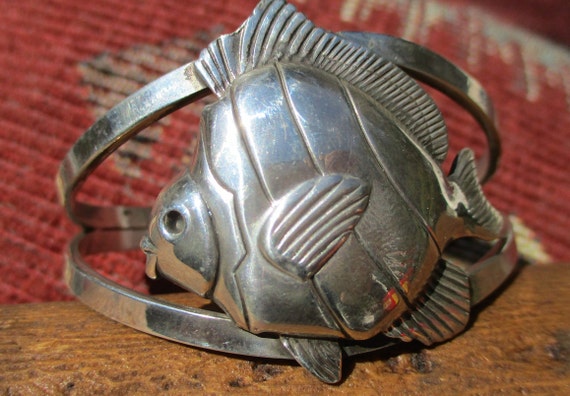 Taxco Angel Fish Sterling Silver Bracelet - image 6