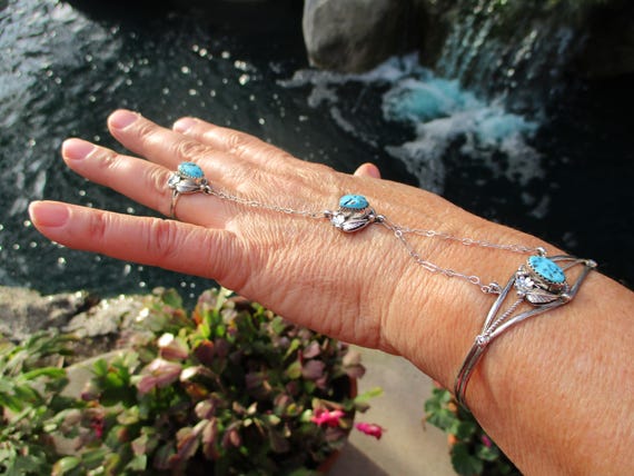 Ornamental Native American Navajo Sterling Silver Slave Bracelet Signed Ornamental Native American Navajo Sterling Silver Slave Bracelet Signed