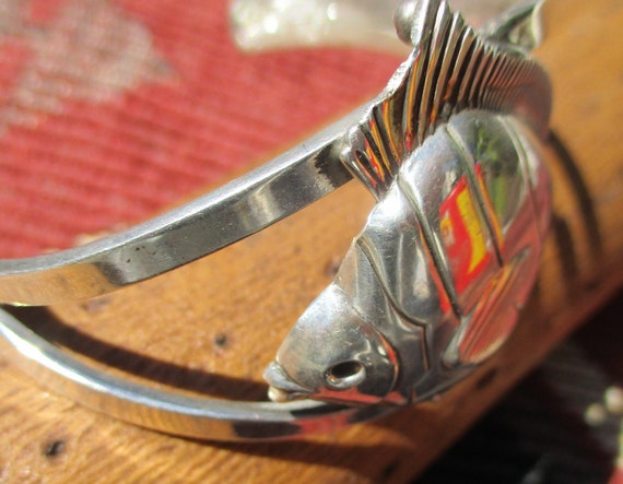 Taxco Angel Fish Sterling Silver Bracelet - image 8