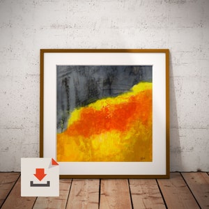 Red Spot Abstract Art Print: Modern Wall Decor (Digital Download)