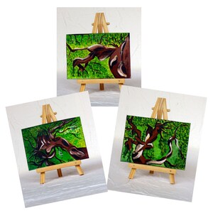 Les Faux de Verzy, Carte de visites pour artistes ou collectionneurs. Peinture acrylique.