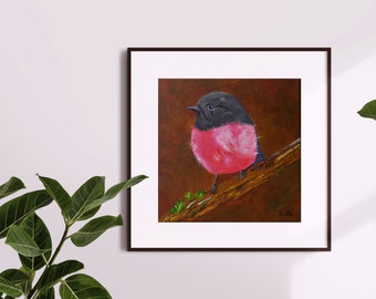 Bird printable art, Digital download, Robin bird  colorful print, Instant download, Bird art print, Printable wall art, 3 files