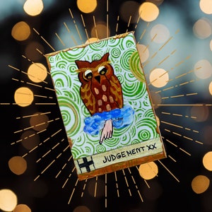 El Juicio carta de Tarot, ACEO original, Arcanos Mayores