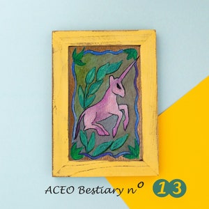 Bestiaire médiéval, Carte de visites pour artistes ou collectionneurs, ACEOs