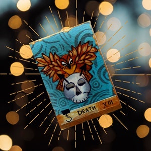 La Muerte carta de Tarot, ACEO original, Arcanos Mayores