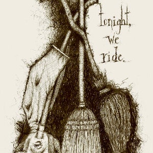Witches' Brooms Paper Print