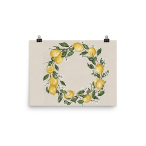 Zitrone Kranz Papier Druck