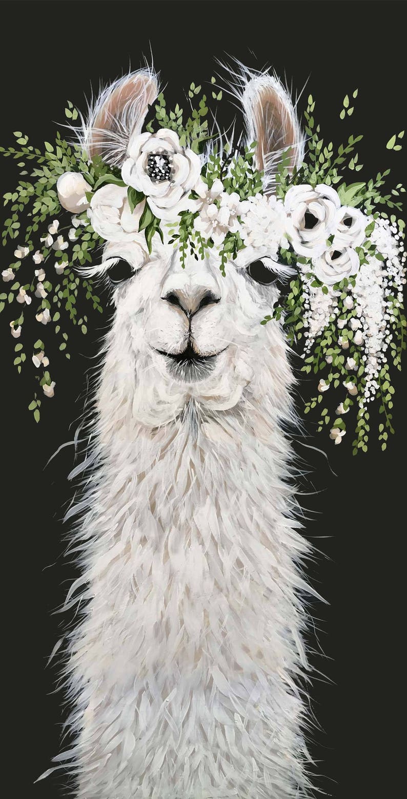 Dolly Llama Printed Canvas image 1