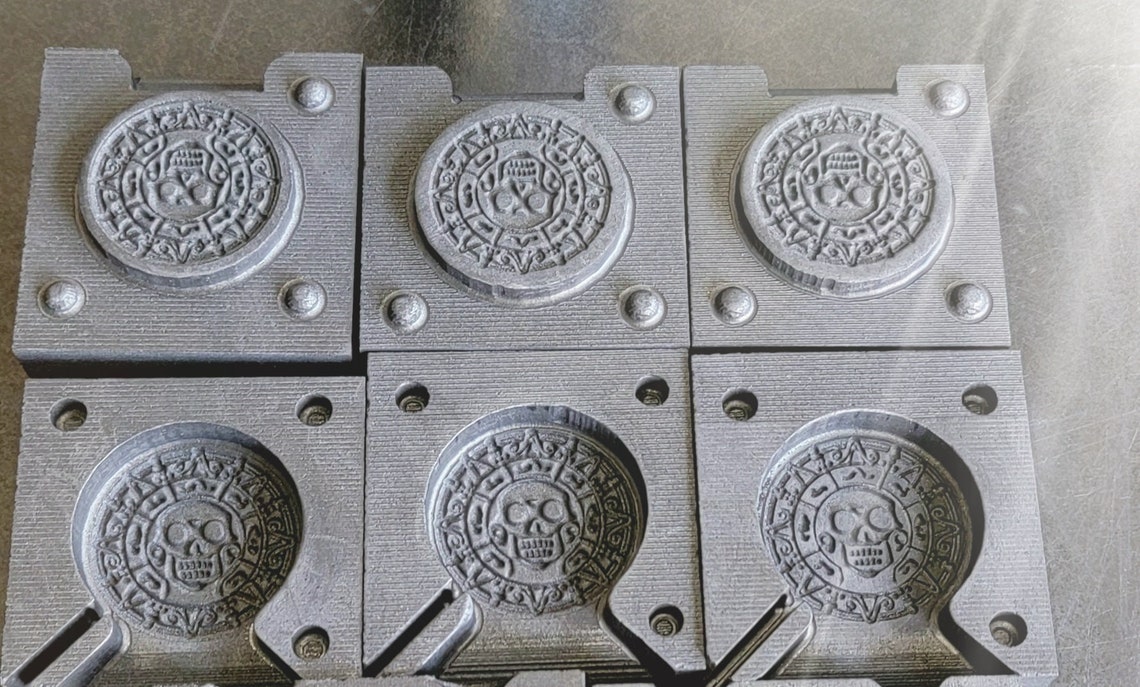 2 Sided Pirate Coin Mold Etsy