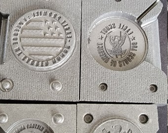 Custom 2 sided COIN Logo graphite Molds.