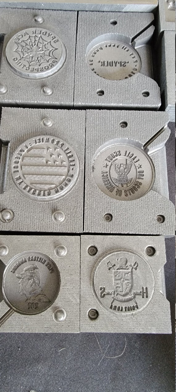 Custom 2 Sided COIN Logo Graphite Molds. 