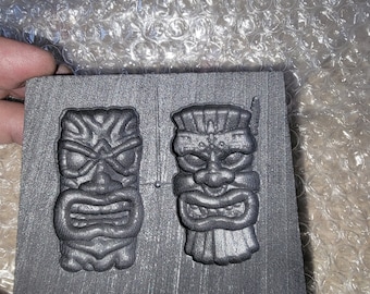 3D Tiki Masken!! 2 einseitig gegossene Formen