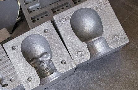Graphite Mold: 3d Skull Version 2 – Various Sizes – GnG Machine Works