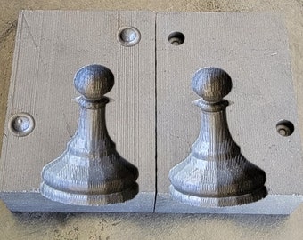You choose 1 2 INCH Chess Piece shape 2 sided pour Mold~